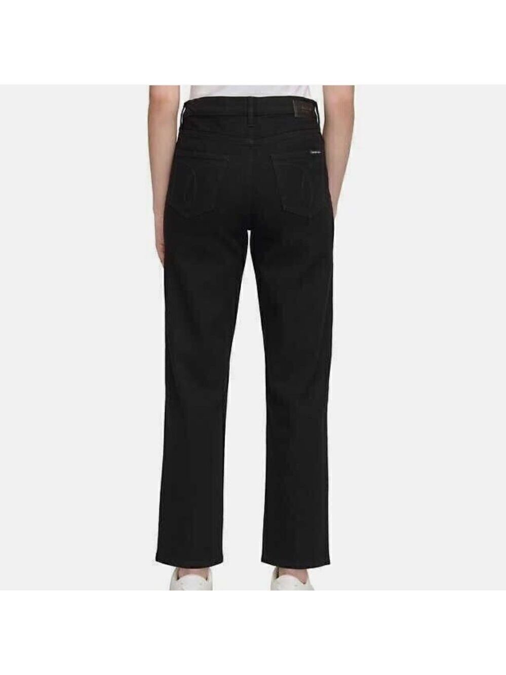 Calvin Klein Jeans High Rise Straight Leg Jeans Black